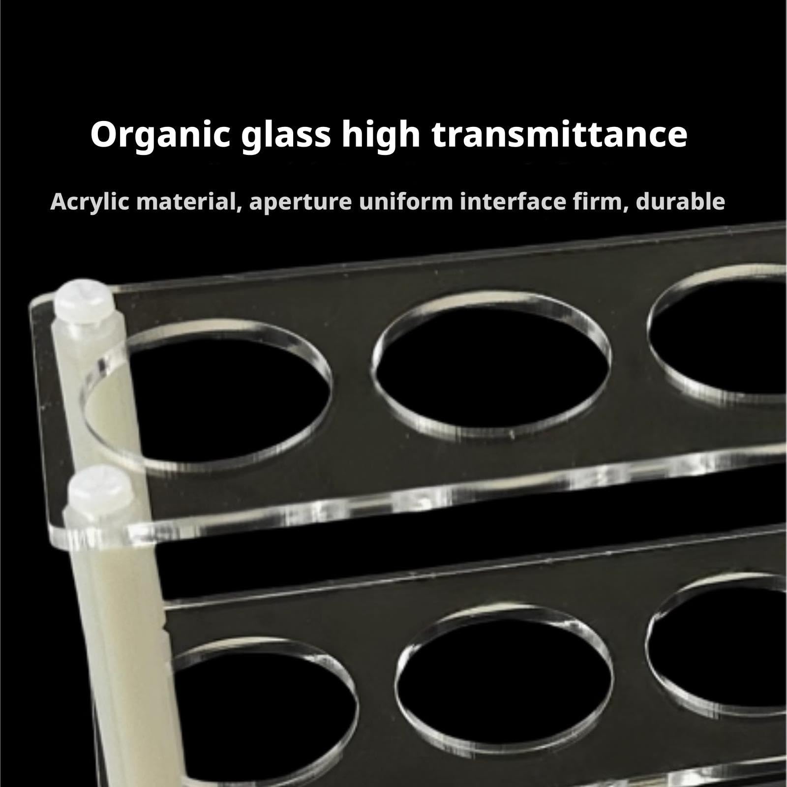 Reagenzglashalter Ständer Acryl Reagenzglashalter Rack for 15ml Multifunktional Werkzeug Laborzubehör(23x7.3x8.3cm)
