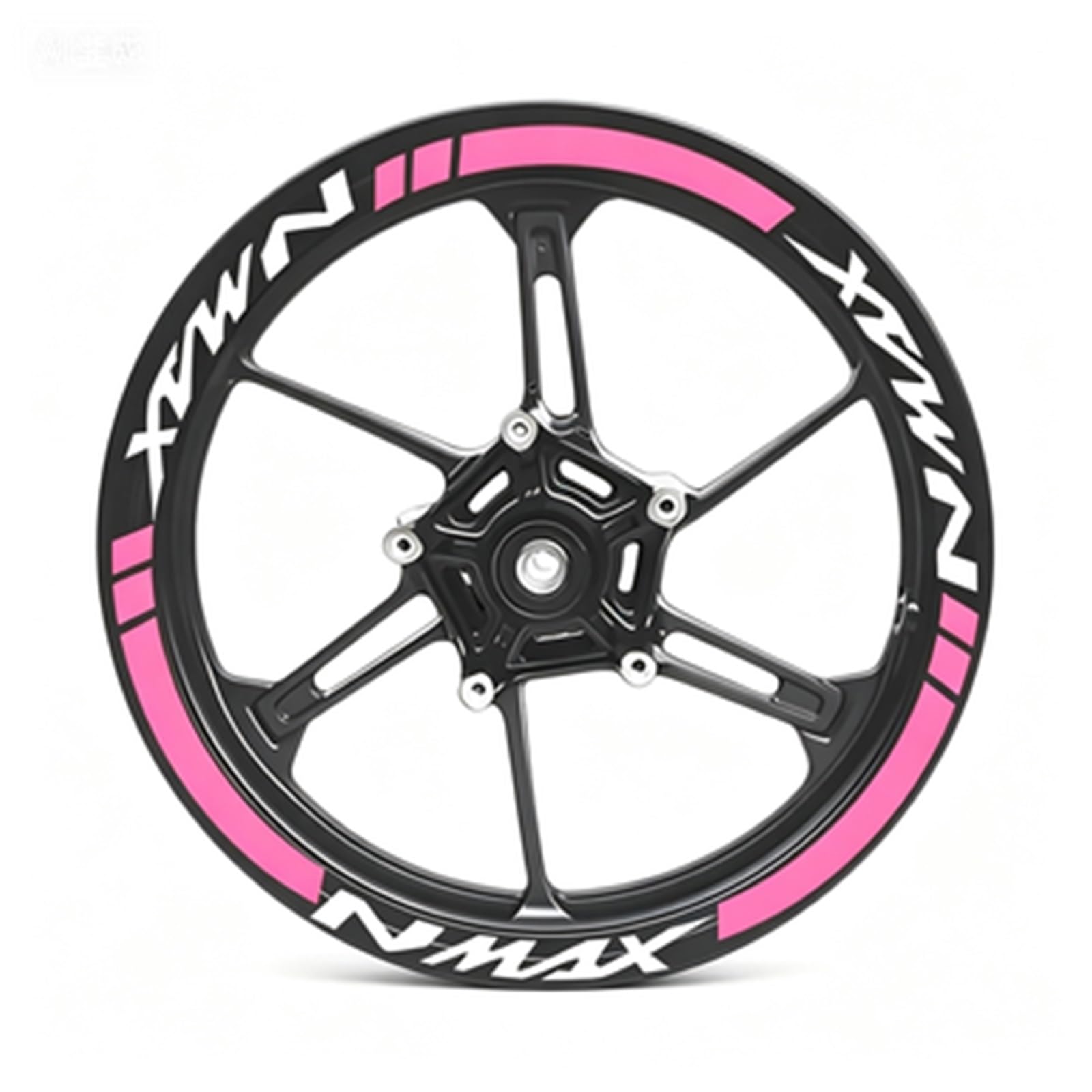 Motorcycle Wheel Sticker Racing Rim Stripe Decal Decoration Accessories for Yamaha NMAX N Max N-max 155 125(Color1)