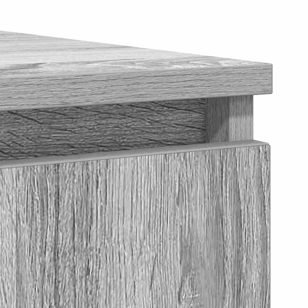 vidaXL Sideboard mit Schubladen Grau Sonoma 100,5x35x76 cm, Kommode, Schrank, Flurschrank, Anrichte, Küchenschrank, Wohnzimmerschrank, Wohnzimmermöbel
