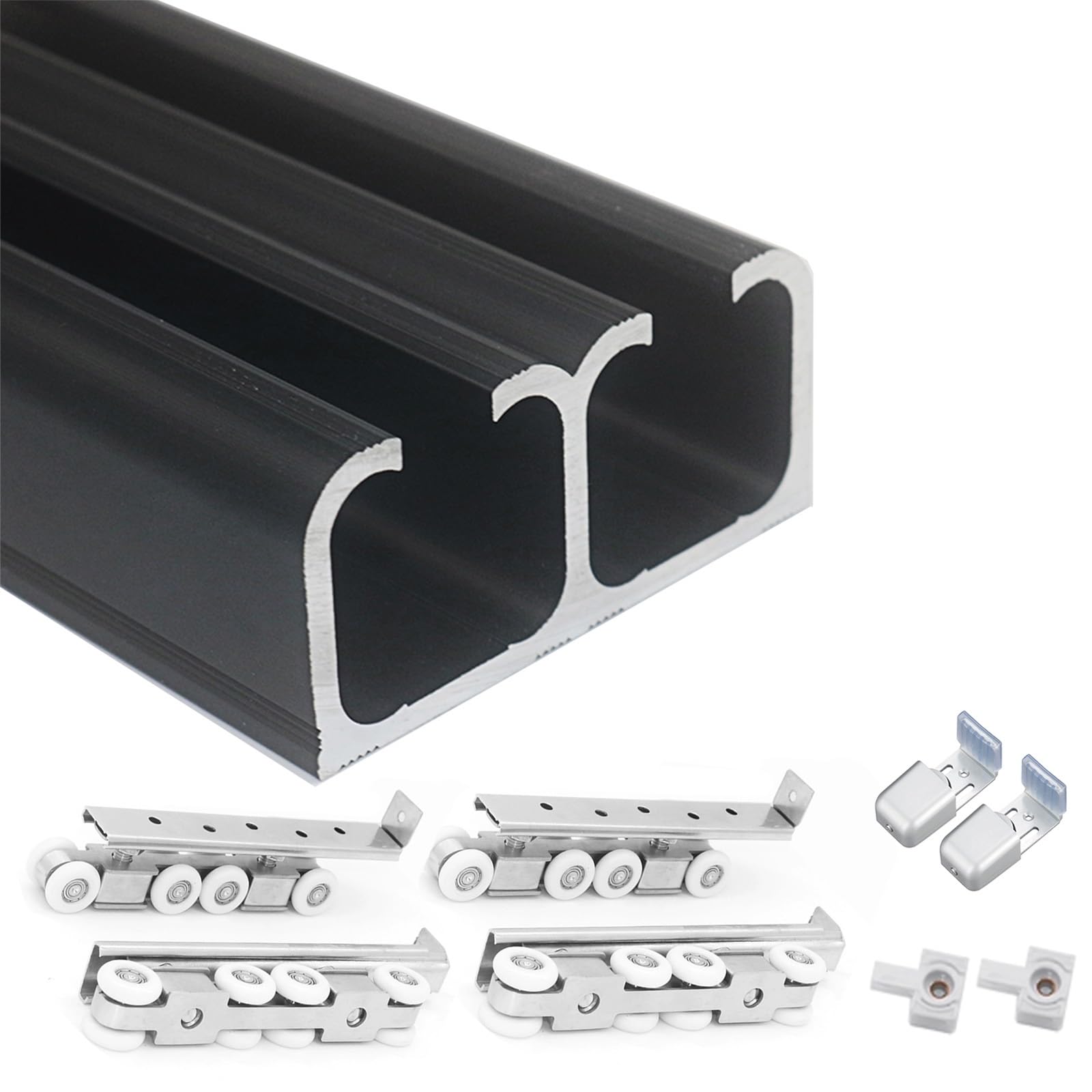 Rail invisible pour porte coulissante de placard et armoire de dressing