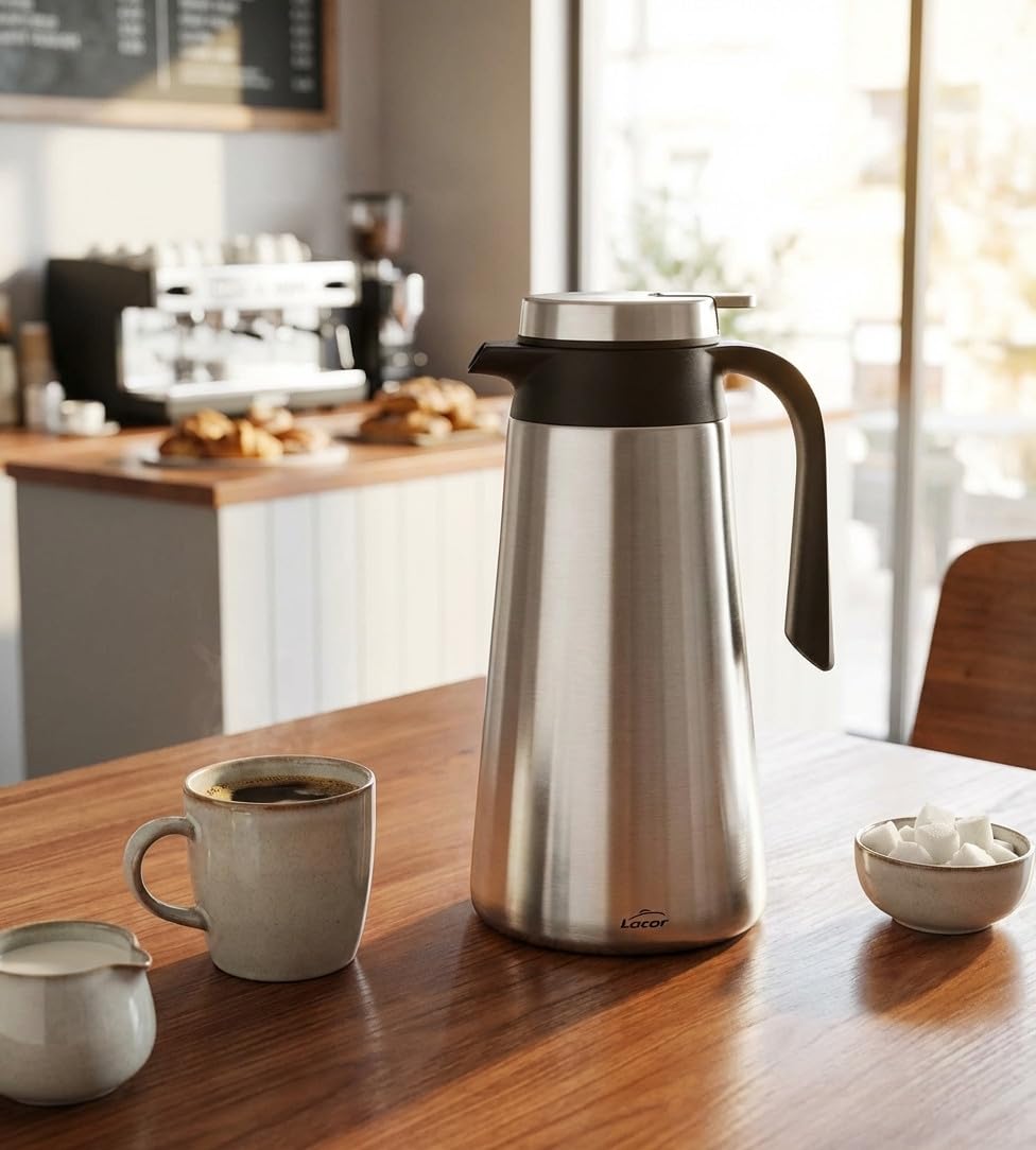 Suinga Termo Acero Inoxidable 2.2 L | Botella de Agua Aislante | Se Mantiene Caliente o Frio 24 Horas | Botella Termica Agua