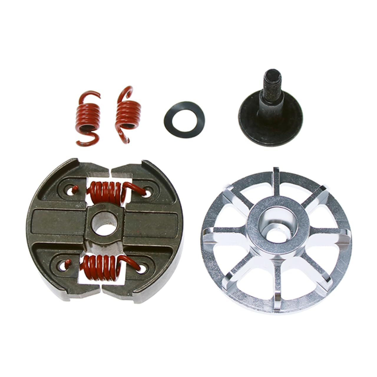 FLMLF Double Spring 8000RPM Clutch & Cooling Holder Kit for Zenoah CY 23CC-71CC Engine for 1/5 Rc HPI ROFUN ROVAN KM Baja LT FG
