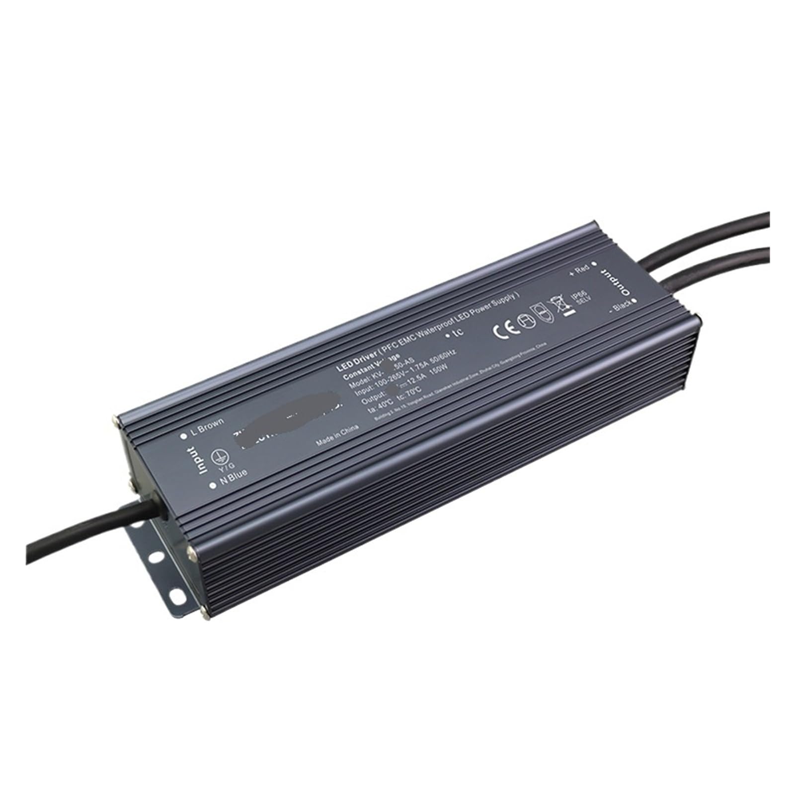 NVSFZGIYG Constant Voltage Waterproof Drive Fountain Light Square Live Switch Power Supply(24V 6.25A 150W)