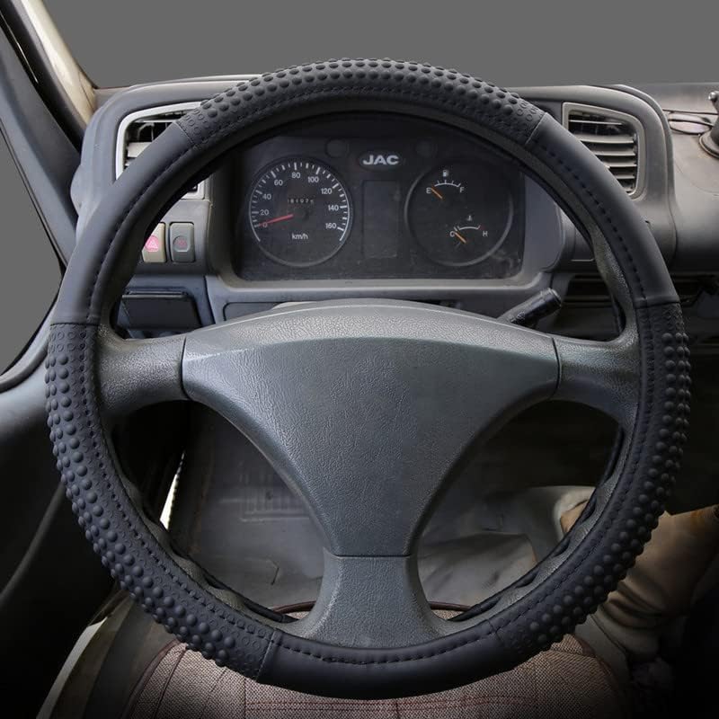 Steering Wheel Cover for Big Trucks Large Grain Anti-Slip Comfortable Fits Big Rig Trucker 16" 17" 18" 19" Steering Maximum Grip(RED 19INCH)