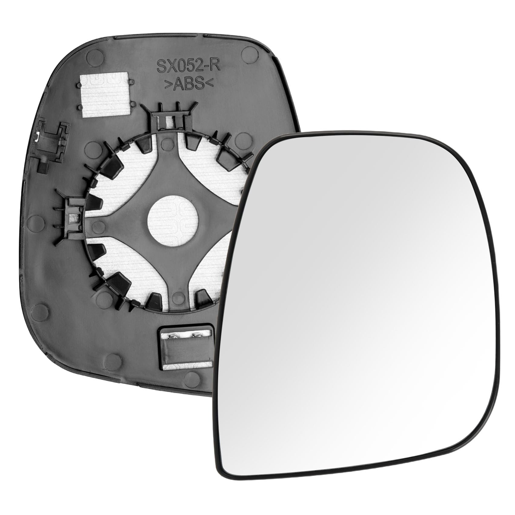 Heated Wing Mirror Glass 1608181380 Driver Side Right Wind Mirror Glass with Backing Plate Compatible with Toyota Citroen Vauxhall Peugeot