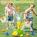 VATOS 4-in-1 Turtle Water Sprinkler for Kids, Outdoor Toys with Snail Splash, Ring Toss, Catch Ball Game & Hurdle Play, 360°Roating Spray Summer Fun Backyard Garden Lawn for Toddlers Kids Boys 3-8