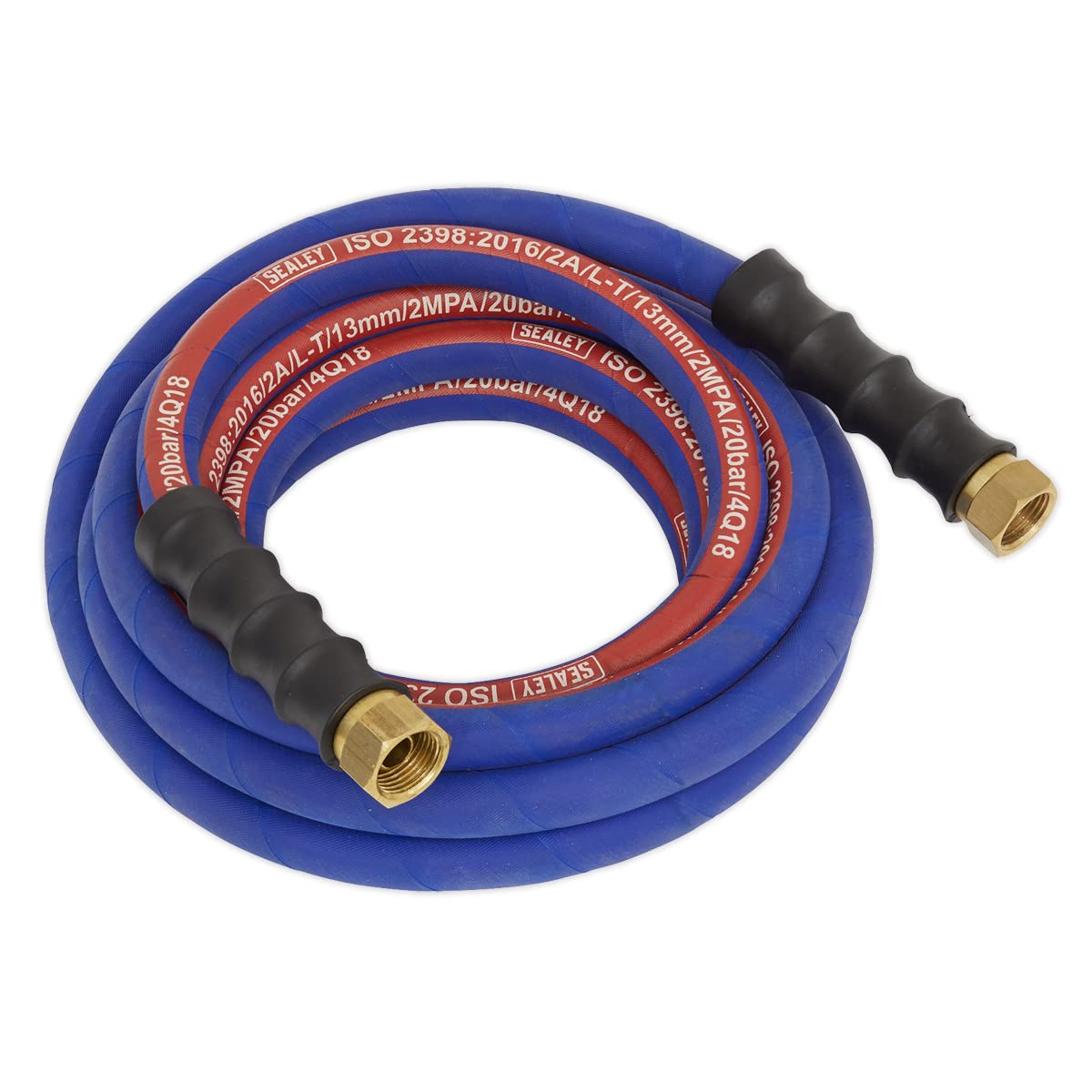 Air Hose 5m x 13mm with 1/2''BSP Unions Extra-Heavy-Duty