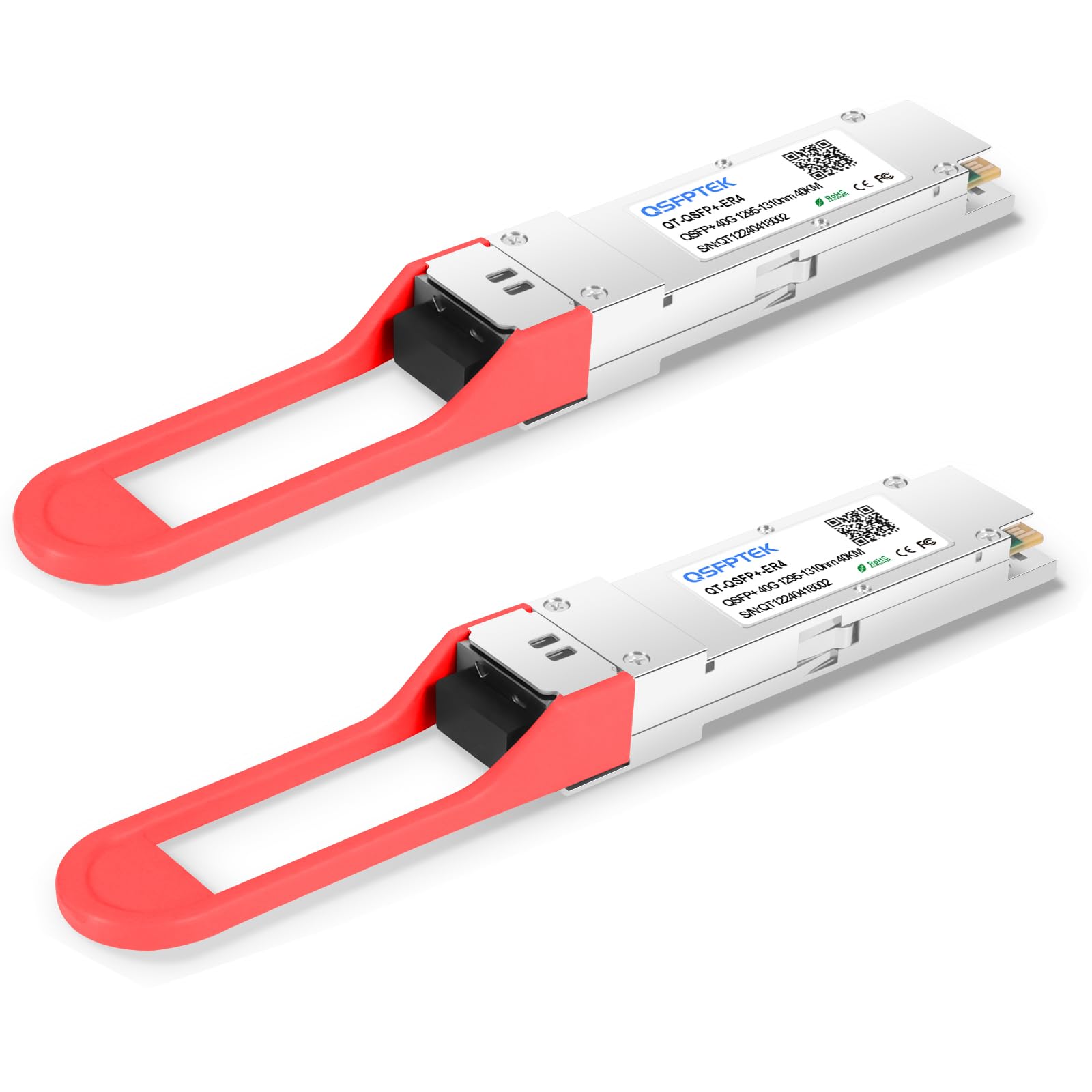 QSFPTEK 40GBASE-ER4 QSFP+ Module, 1310nm 40km DOM LC SMF Optical Transceiver for Cisco QSFP-40G-ER4-2pack
