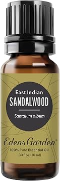 Edens Garden Sandalwood- East Indian Essential Oil- 100% Pure Premium Grade, Undiluted, Natural, Therapeutic, Aromatherapy, The Best for Diffuser, Face, Hair, Humidifiers 10 ml .33 fl oz