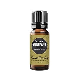 Edens Garden Sandalwood- East Indian Essential Oil- 100% Pure Premium Grade, Undiluted, Natural, Therapeutic, Aromatherapy, The Best for Diffuser, Face, Hair, Humidifiers 10 ml (.33 fl oz)