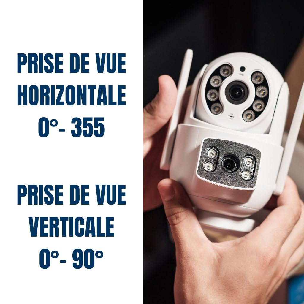 Caméra de surveillance extérieure WiFi NA1 Double Tuya - Smart Home Outdoor Caméra IP avec Wi-Fi, Local/Cloud Storage