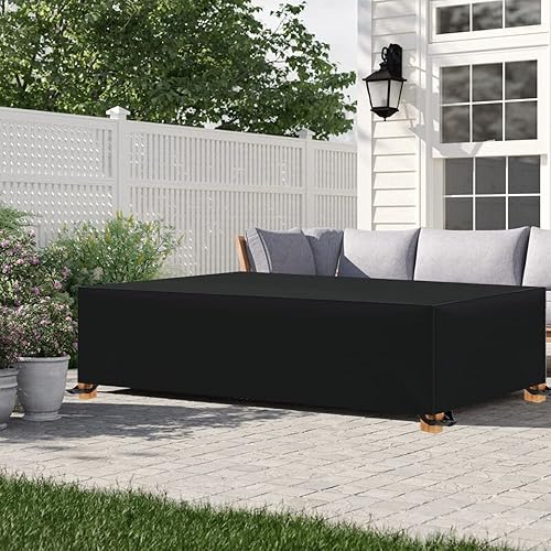 Miniatura 7 de Fundas para muebles de patio, impermeables, para exteriores, tela Oxford 600D, fundas de sofá rectangulares, resistentes a la intemperie, para