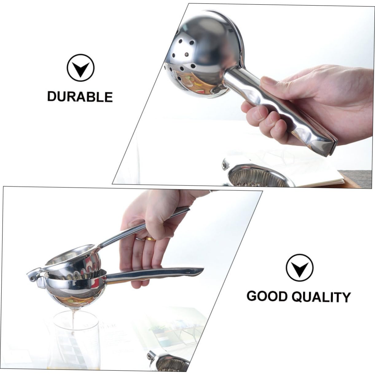 POPETPOP 1pezzi Spremiagrumi Manuale in Acciaio Resistente Per Spremere Agrumi Portatile e Durevole Per Cucina e Uso Quotidiano
