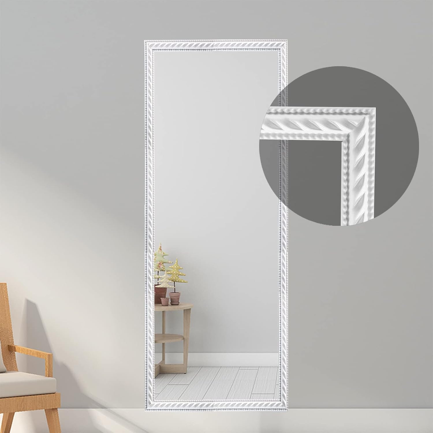 Gaahing Paintable Wall Trim, Peel and Stick Self-Adhesive Design, DIY Home Decor on The Cabinet Mirror Frame, 16.4ft x 0.8in