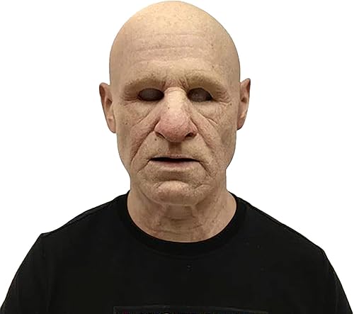 Miniatura 4 de Máscara de Halloween, máscara de monstruo vampiro, máscara facial espeluznante de Halloween, máscara de látex de anciano, disfraz de fiesta de