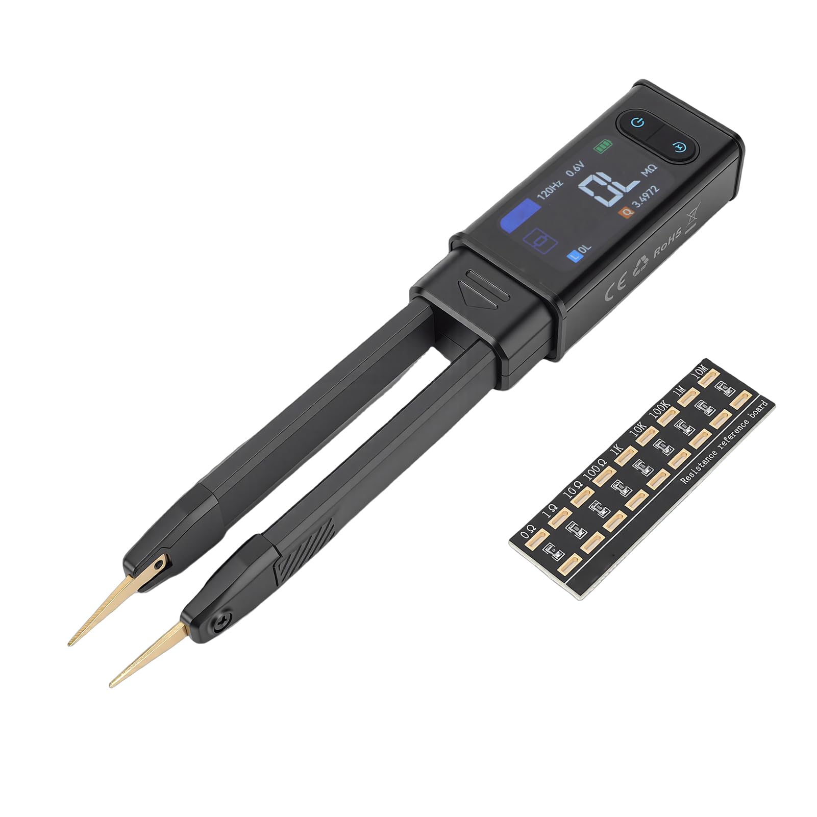 XUMIUZIY Tester per Componenti Elettronici Test Affidabili per Ingegneri Elettronici Professionisti Tester per Componenti ABSSMD per Condensatori Elettrolitici da RF a Grandi Schermi da 1,47 Pollici