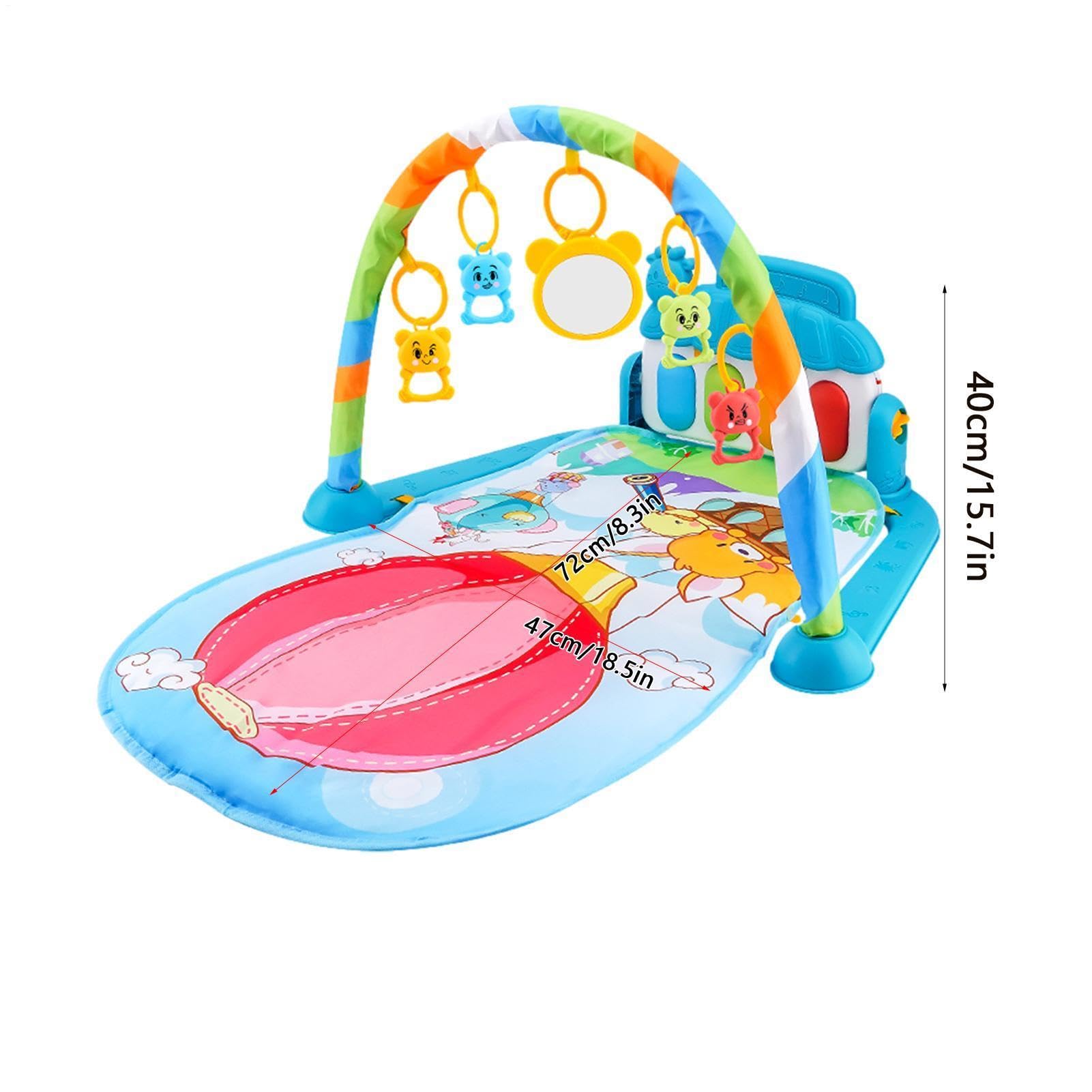 Turnhallen und Spielmatten für Kleinkinder – 5-in-1-Spielmatte mit buntem S | Rutschfeste Spielmatte, Aktivitäts-Fitnessstudio, interaktives Bauchspielcenter für Kleinkinder, Bauchspiel für 3-6-12 Monate