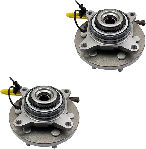 Vista 366 de TRQ Juego de 2 rodamientos y bujes de rueda trasera izquierda y derecha compatible con Ford Expedition 2007-2010 Lincoln Navigator 2007-2010