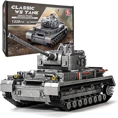 DAHONPA Panzer-â…£ Tank Army Building Block(1328 PCS),WW2 Military Historical Collection Model with Soldier Figures,Toys Gifts for Kid and Adult.