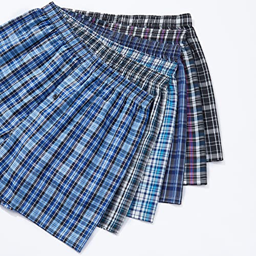 JupiterSecret Men's Underwear Woven Boxers for Men Pack Cotton Boxer Shorts Elastic Waistband2