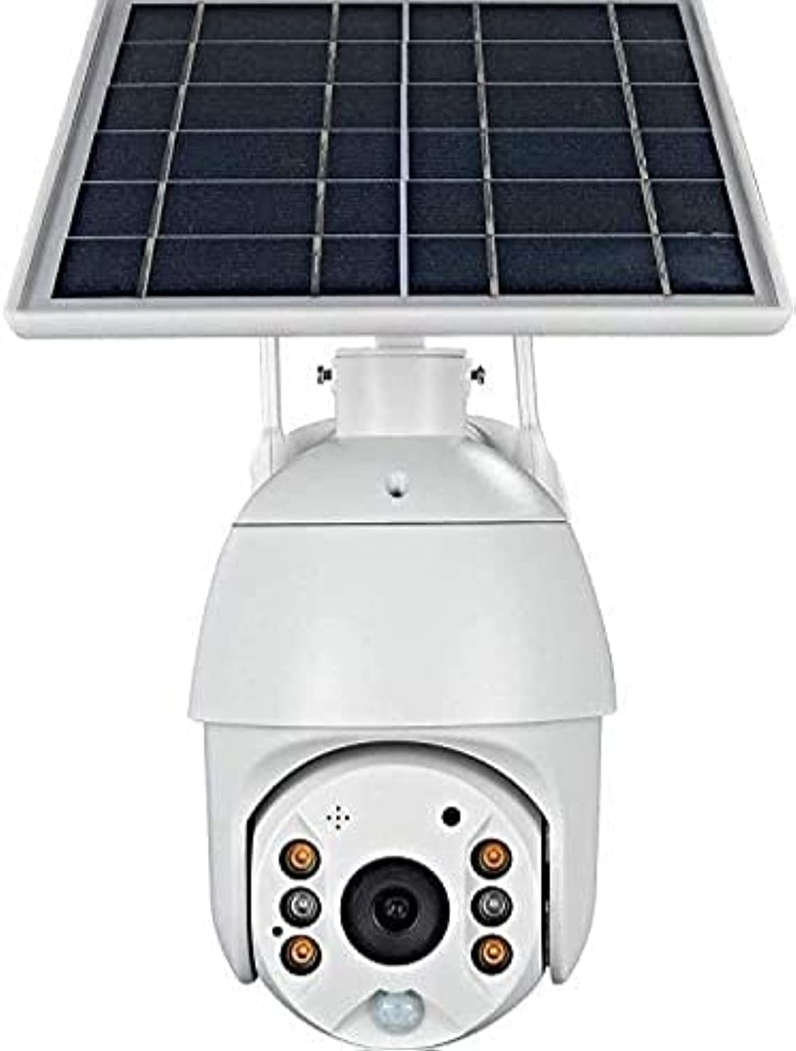 Goldem 5MP Solar Powered Wireless 4G sim Card Slot Security PTZ Camera 4X Digital Zoom 1080P Outdoor IP Camera CCTV Camera with PIR Motion Sensor Alarm,2-Way Audio, IP66 Waterproof (Color : None)