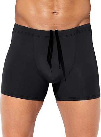 Casey Kevin Mens Swim Trunks Sexy Swim Briefs Square Leg Mens Swimsuit Quick-Dry Bathing Suit Swimwear