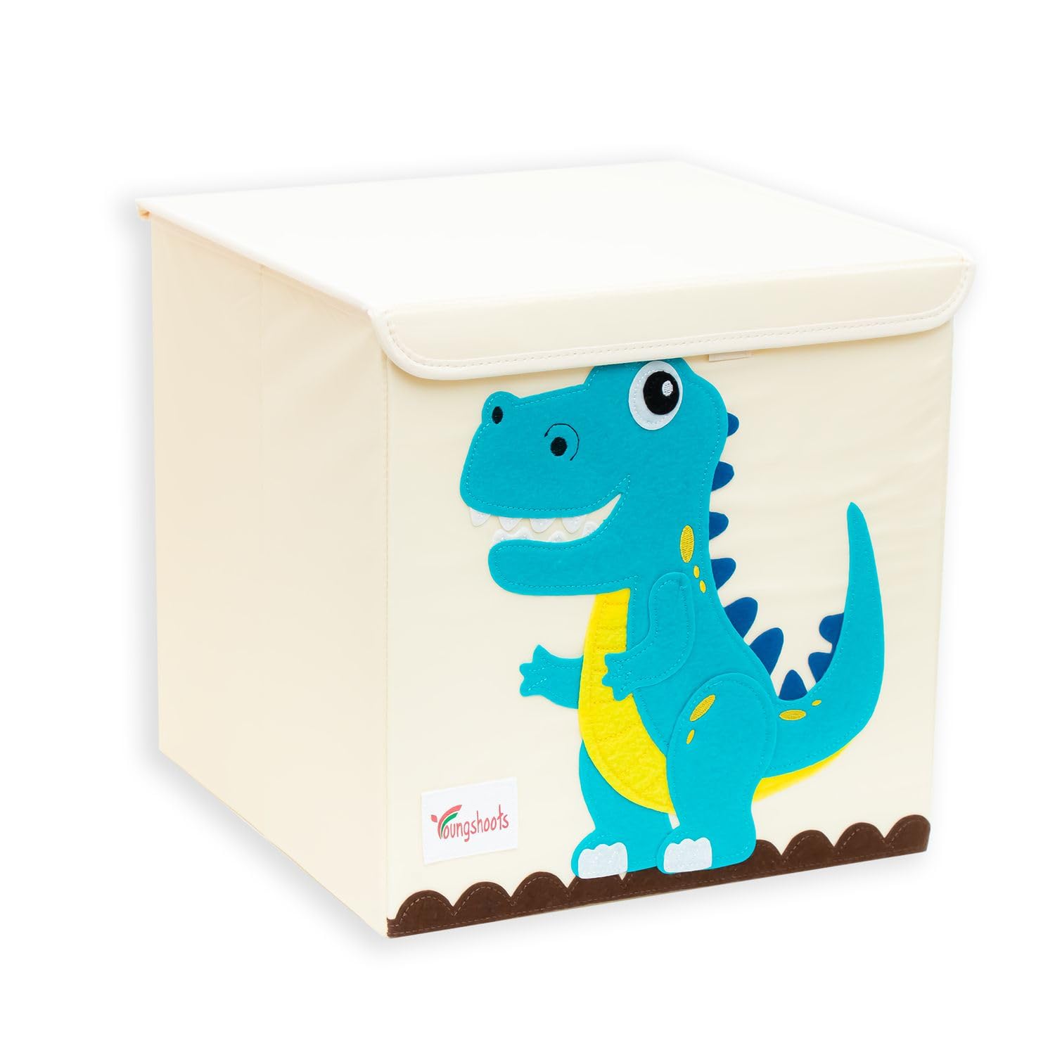 Boîte de rangement avec couvercle rigide et grand volume motif dinosaure