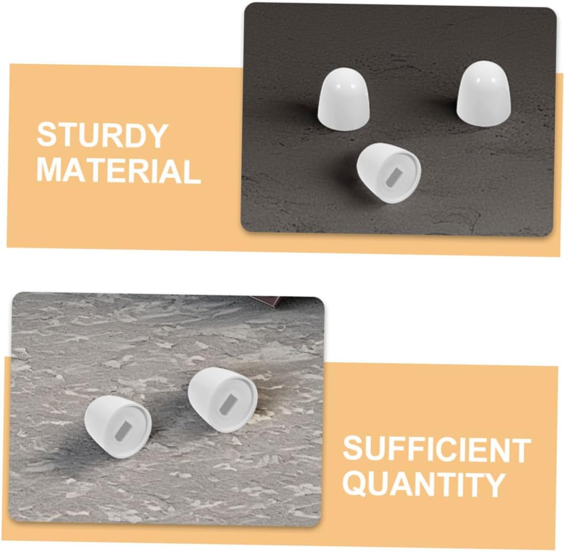DOITOOL 8PCS Universal Toilet Bolt Caps Plastic Toilet Floor Bolt Covers Washers Decorative Hardware Accessories for Easy Installation