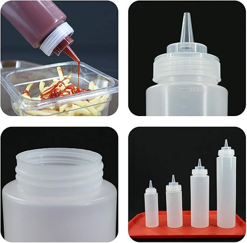 Miniatura 8 de Dispensador de botellas de plástico para apretar de 12 onzas, recargable, paquete de 6