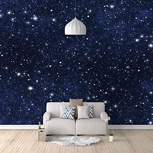 Style Européen 3D Nuit Étoilée Bleue Photo Peintures Murales Papier Peint Salon Hôtel Luxe Fond Peinture Murale Décor Peler Et Coller Affiches Murales Auto-Adhésif A 400 (largeur) x 280 (hauteur) cm