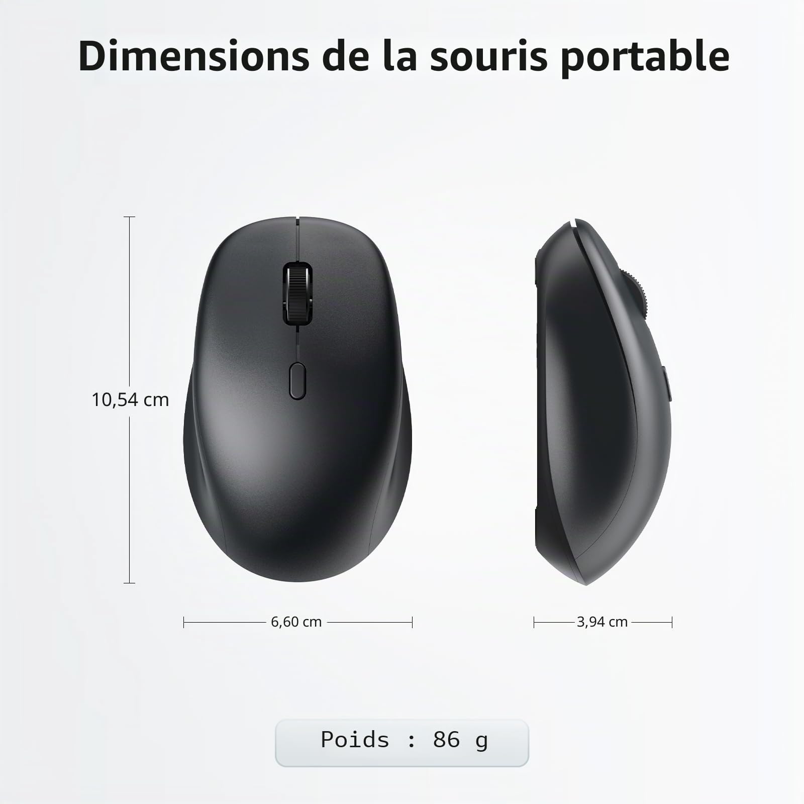 iClever Ensemble clavier et souris sans fil, clavier Bluetooth avec souris, Bluetooth + 2,4 G, 3 appareils simultanément, USB-C, rechargeable, silencieux, QWERTZ pour Windows, Mac, PC, iPad, Android