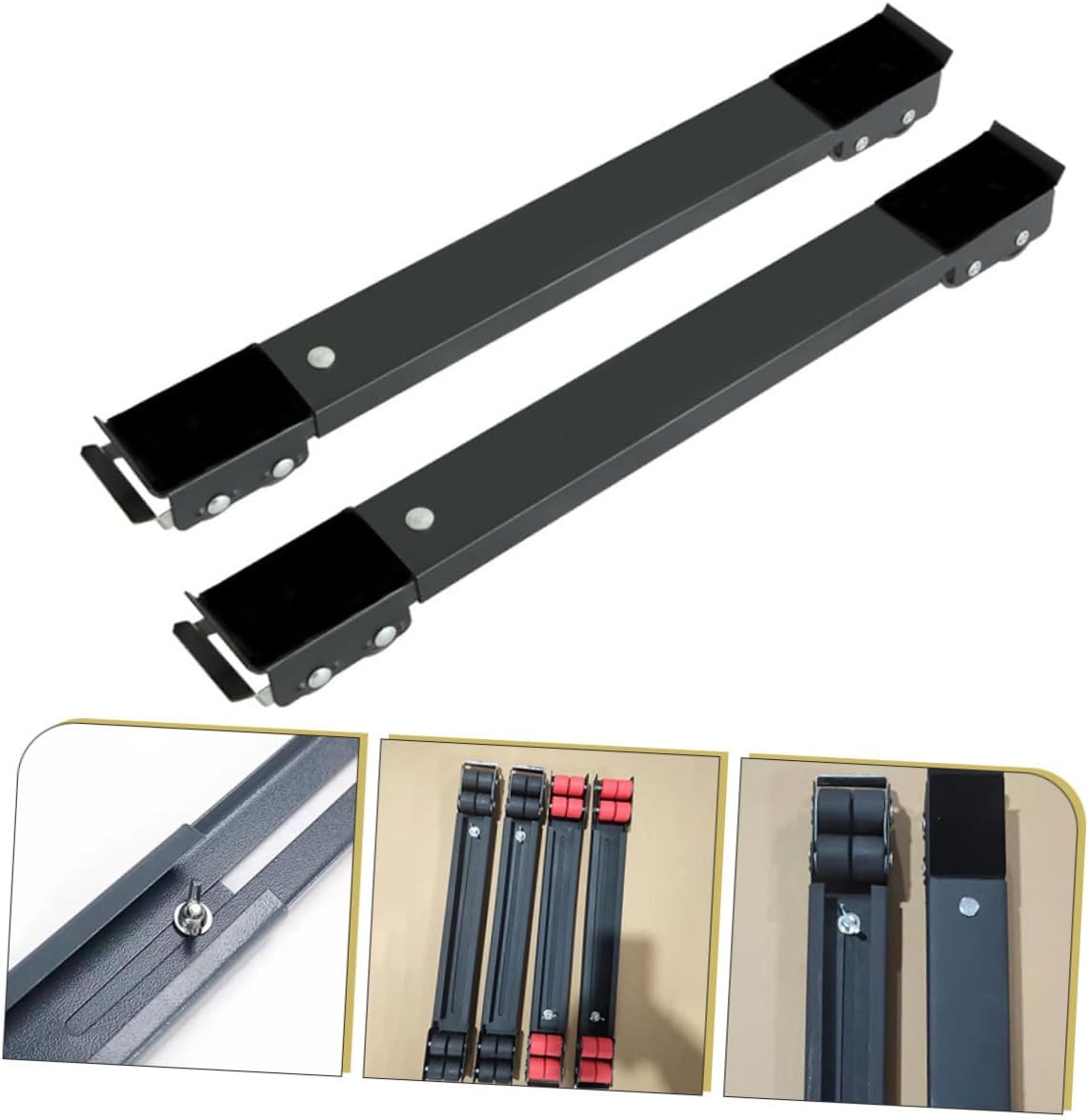 1Pair Refrigerator Wheel Washer Dryer Pedestal Base Accessory Portable Washing Machine Appliance Rollers with Heavy Duty Wheels for Easy Mobility Laundry Rooms and Apartments