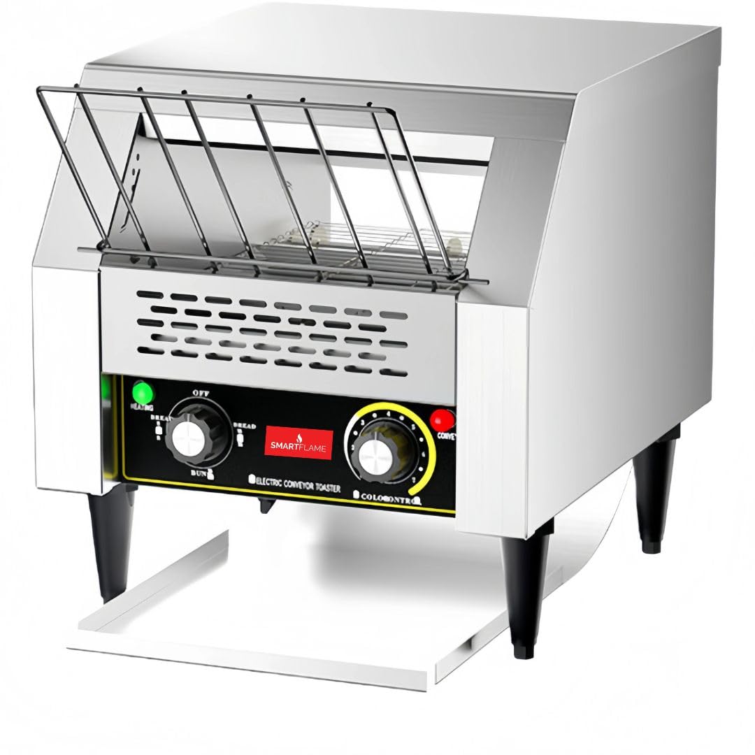 Commercial Electric Conveyor Toaster –304 Stainless Steel Body & Belt | 300 Bread Per Hour Output | Automatic Temperature Control | Heavy-Duty Industrial Toaster for Breads & Burger Buns-image-19