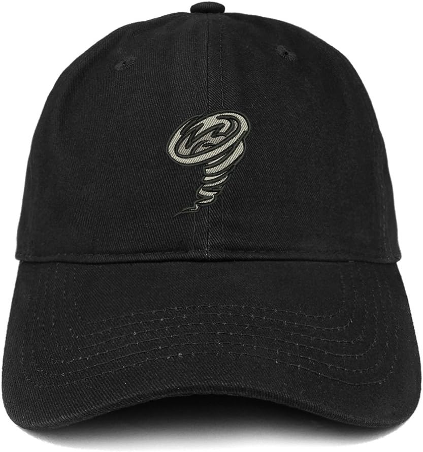 Trendy Apparel Shop Tornado Quality Embroidered Low Profile Brushed Cotton Dad Hat Cap - Black
