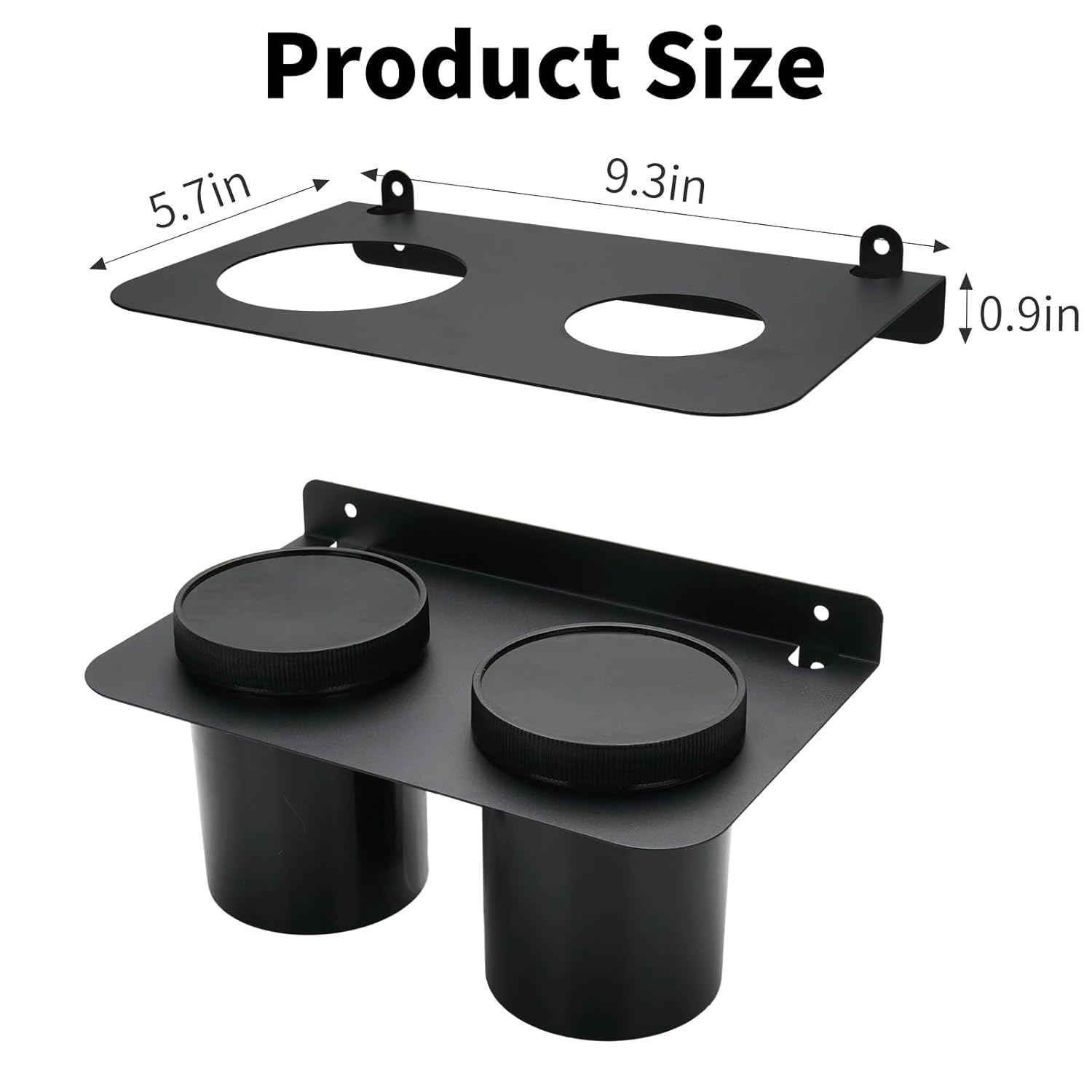 Oil Funnel Holder Storage Rack Wall Mount Fluid Drain Funnel Kit with 2 Plastic Removable Drip Cups and Screws for Trailer Fluid Oil Filter Use Organizer House Automotive Garage Shop