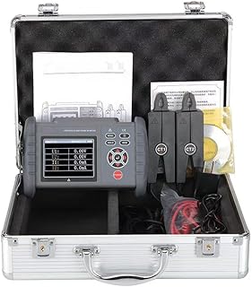HFBTE Double Clamp Phase Volt-ampere Meter USB Interface For Measuring 2 AC Voltages,Currents,Phases Between Voltages & Currents,Frequencies,Active Power,Reactive Power,Apparent Power,Power Factor,Etc