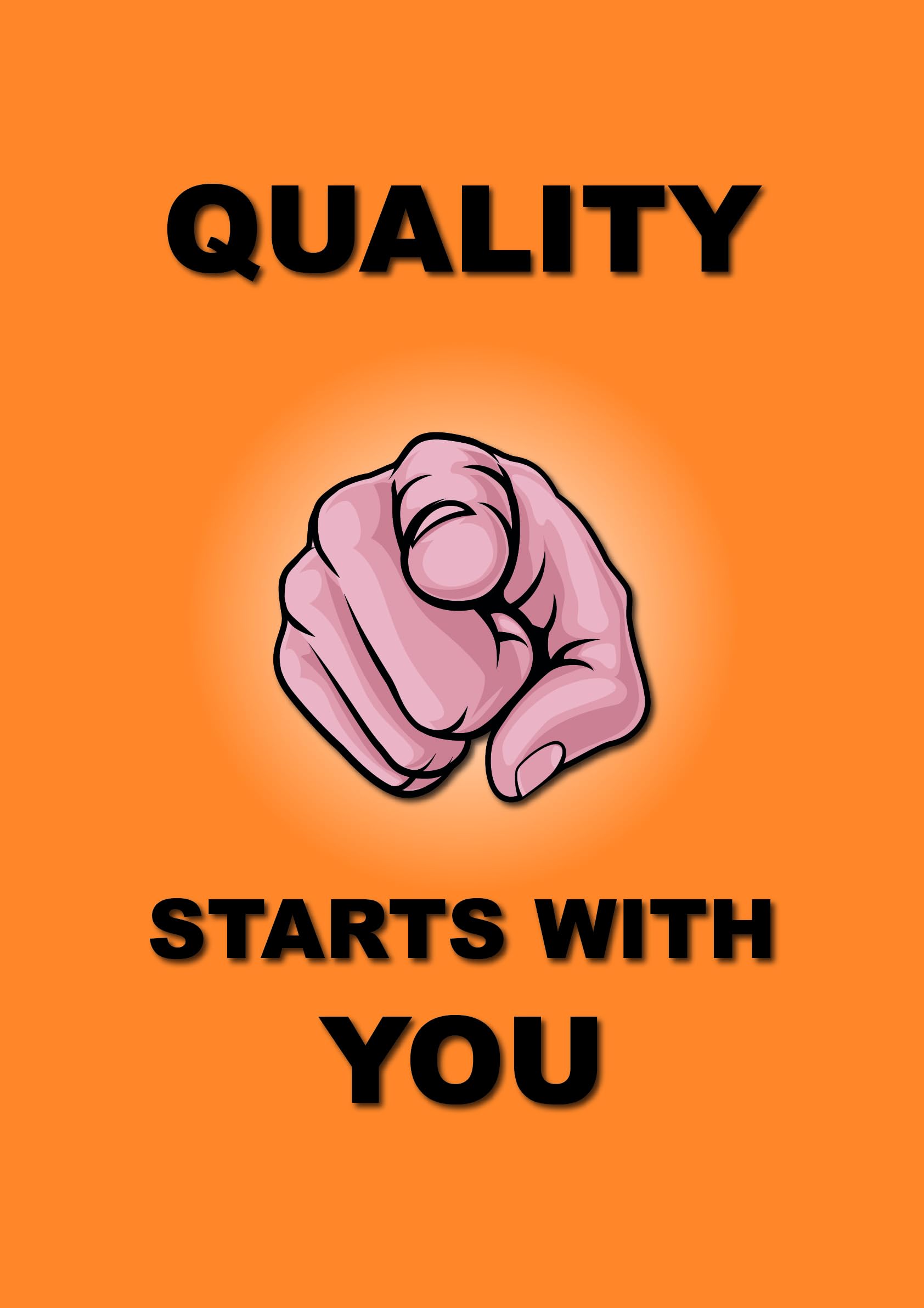 The Lean Warehouse Quality Starts With You Poster - Waterproof & Strong Anti Tear Material - Promote Standards in your workplace (A4 (210 x 297mm))