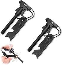 2 Pcs Magnesium Flint Stone Focaia Steel Fire Steel Flintlock Stone for Outdoor Camping Emergency Survival Tools