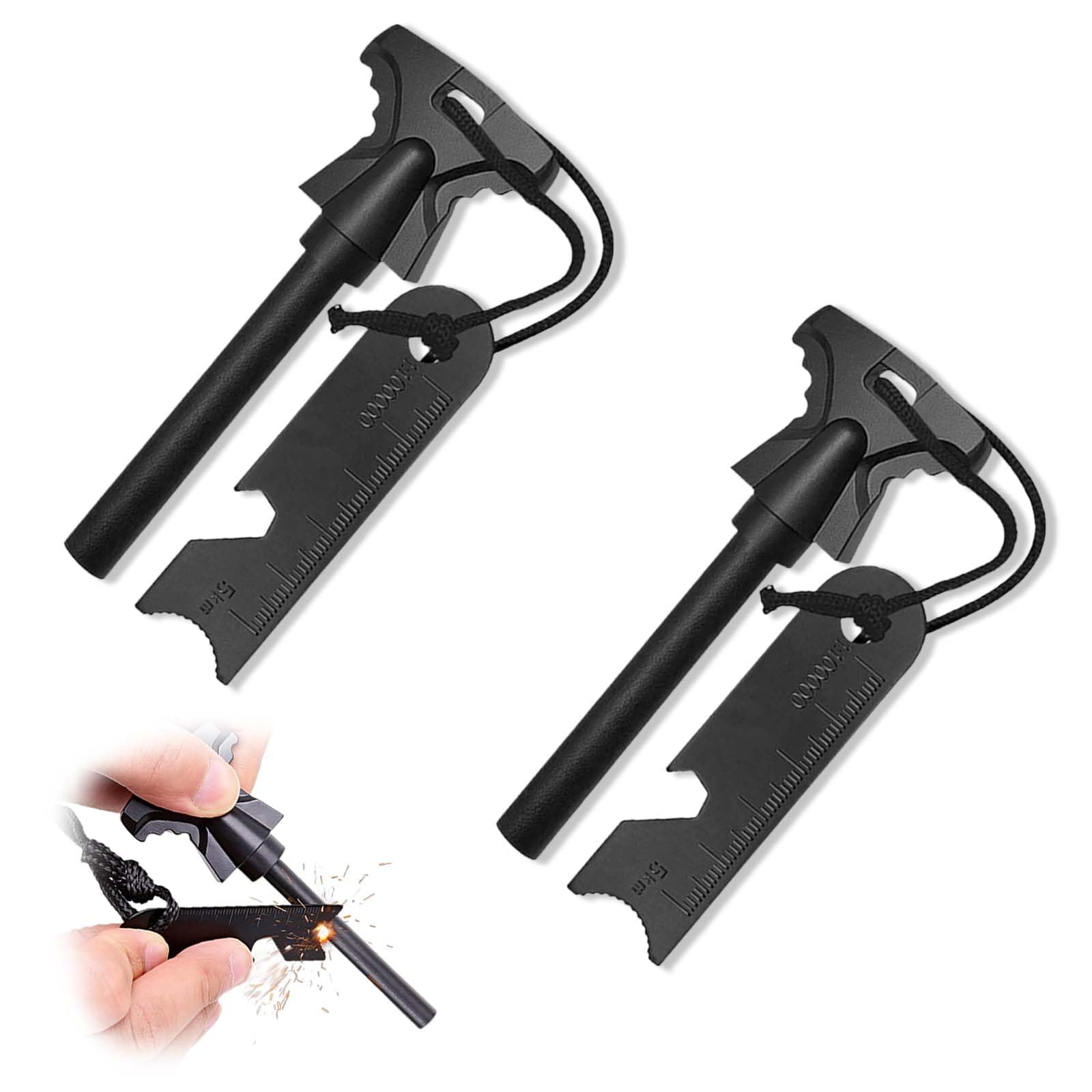 Focaia Magnesio Acciarino Sopravvivenza - Survival Multi-Tool - Asta di