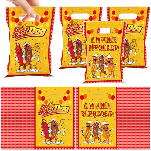 MOIZYNG 50Pcs Hot Dog Gift Bags with Handles