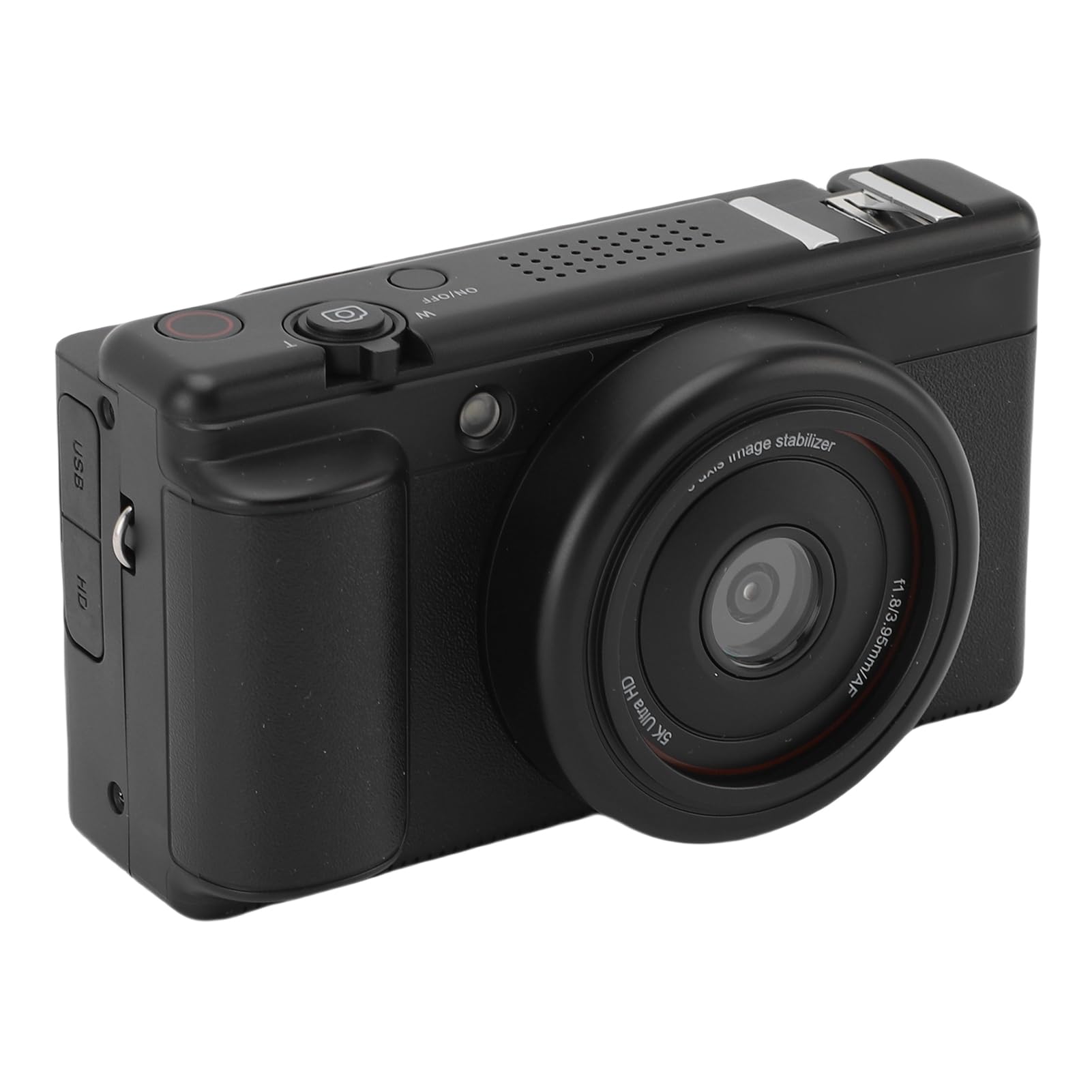 Fotocamera Digitale, Fotocamera Vlog da 5k 80MP per Fotografia, Videocamere da 30 Fps con Zoom Digitale 16x, Autofocus, Schermo a Flip da 2,8 Pollici, Mini Telecamere Compatte