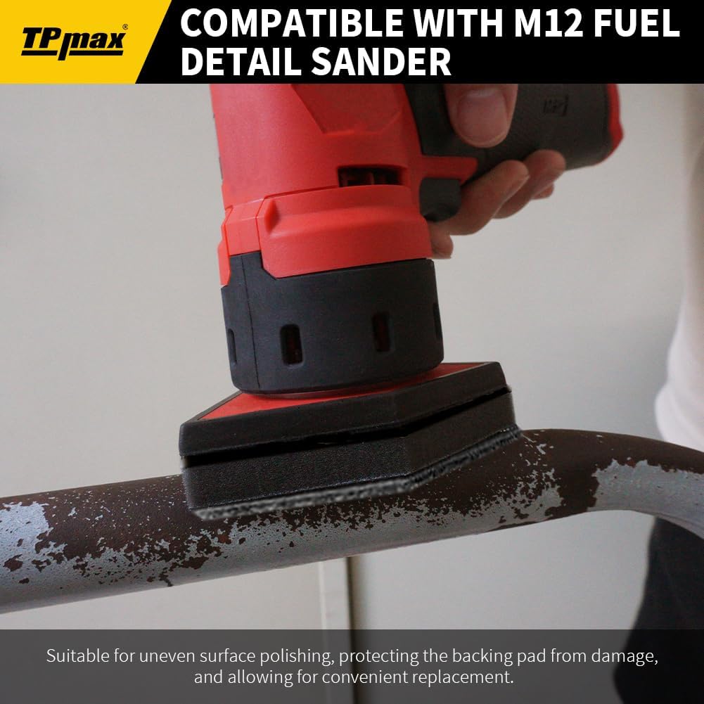90×65mm Foam Interface Pads Compatible with Milwaukee M12 Detail Sander, 5-Pack