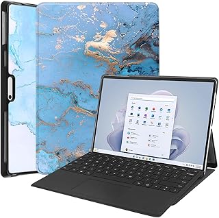 ChiToMa Case for Microsoft Surface Pro 9 13 inch 2022 Release, Protective Shockproof Stand Folio Shell & Multi- Viewing Angles,Compatible with Surface Pro 9 Type Cover Keyboard, Marble 17