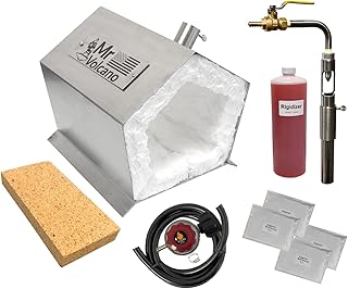 Mr Volcano Hero - Portable Propane Forge (Complete Kit - Now with Superwool XTRA) MADE IN USA (Stainless Steel) Single Burner Professional Artists Hobby Knife Making Tool Making Farrier Blacksmith