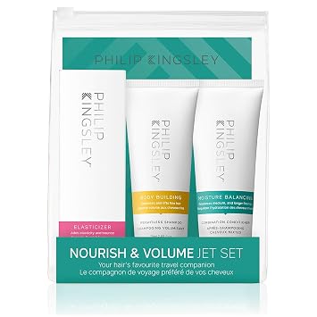 Philip Kingsley Haircare Travel Set Volumizing Shampoo, Conditioner, and Deep-Conditioning Mask for Fine, Limp Hair - Adds Body and Shine