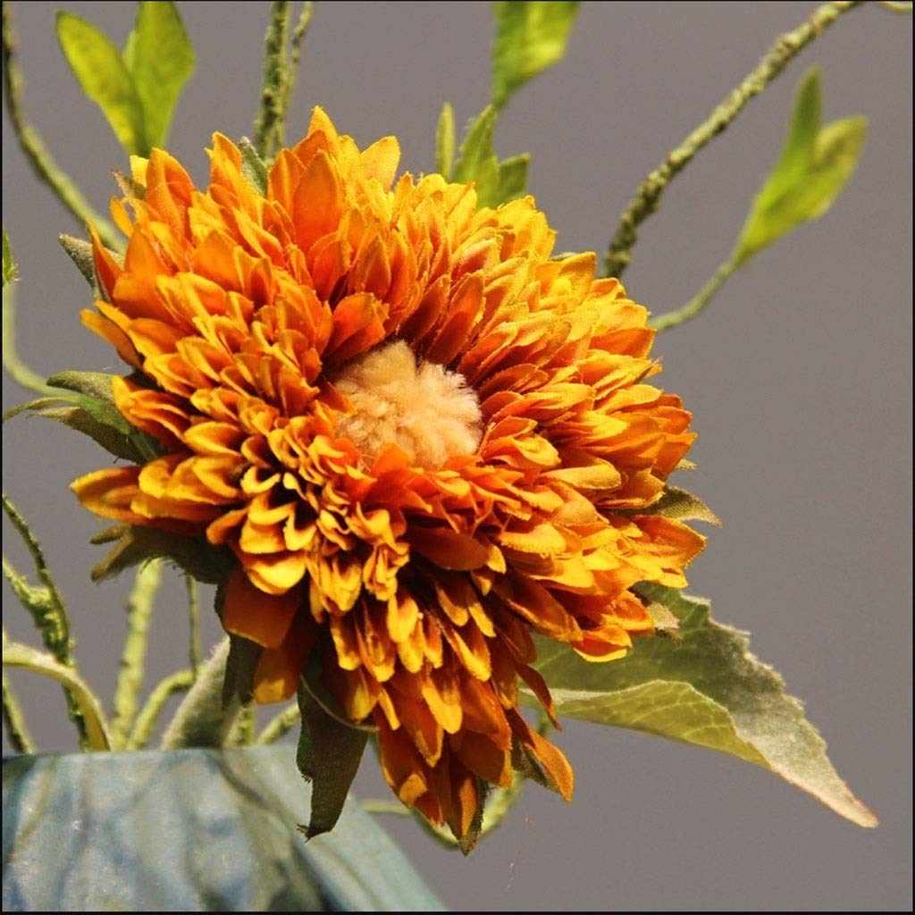 Künstliche Blumen in chinesischer Keramikvase, künstliche Blumen, Dekoration für Zuhause, Büro, Hochzeit, künstliches Blumenarrangement im Zen-Stil, Bonsai-SIM