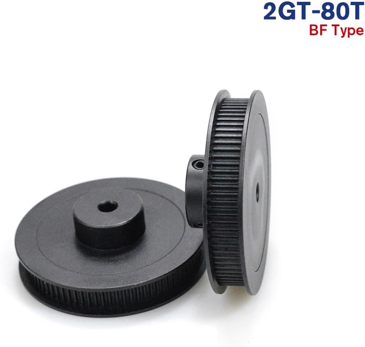 Black Anodized 80 Teeth 2MGT/2GT Pulley Bore 5mm for Width 6mm GT2 Belt Wheel 80Teeth 80T Sliver(5mm(Sliver),5PCS_for Belt Width 6MM)
