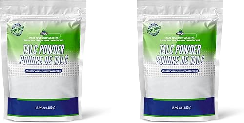 Talco en polvo de 16.00 oz (1 libra), talco puro a granel, polvo de talco para el cabello, polvo de talco para manualidades, polvo de talco para