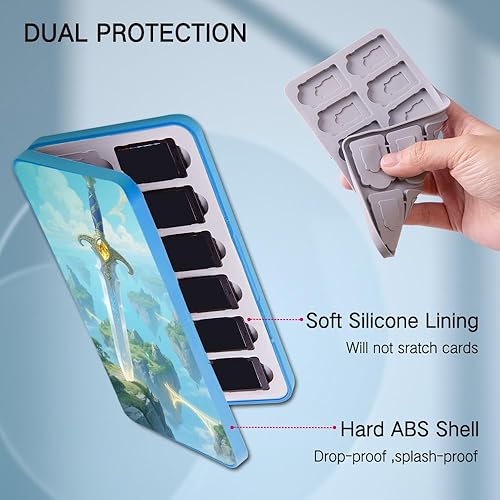 Vista 165 de PERFECTSIGHT 48 Switch Game Card Case for Nintendo Switch OLED Switch Lite, Cute 48 Game Holder Cartridge Case for Game Cards and SD Cards, Kawaii