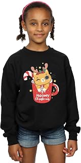 Absolute Cult Christmas Girls Meowy Christmas Sweatshirt